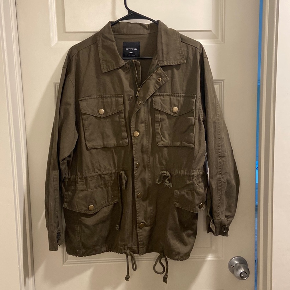 Brand new green utility jacket